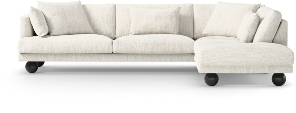 Harper - 3-sits soffa med divan höger - Vit