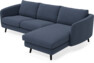 Madison Lux - 2-sits soffa med schäslong höger - Blå