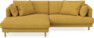 Harper - 4-sits med schäslong XL vänster - Gul
