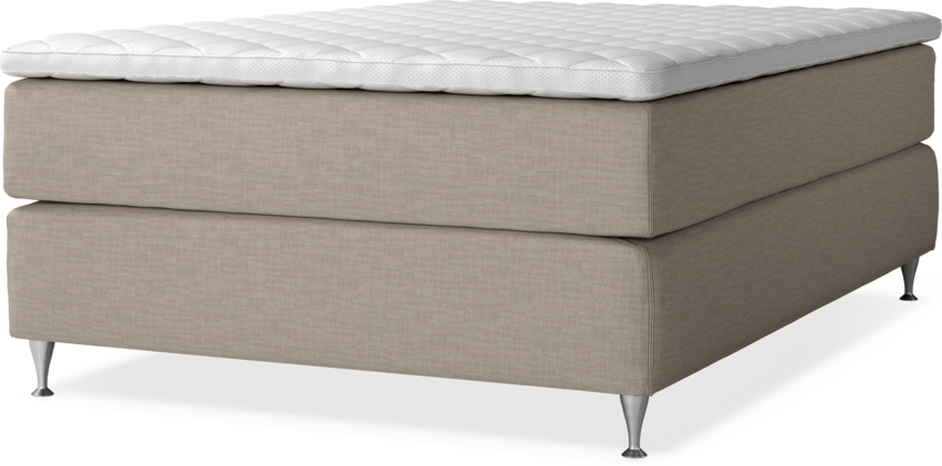 Delux Dream - Kontinentalsäng, enkelsäng 140 cm med bäddmadrass - Beige