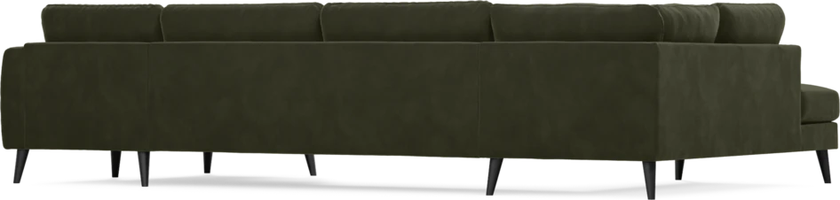 Bridge - 3-sits soffa med divan vänster och schäslong höger - Grön