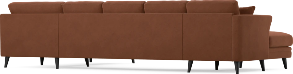 Eden - 3-sits soffa med schäslong vänster och divan höger - Orange