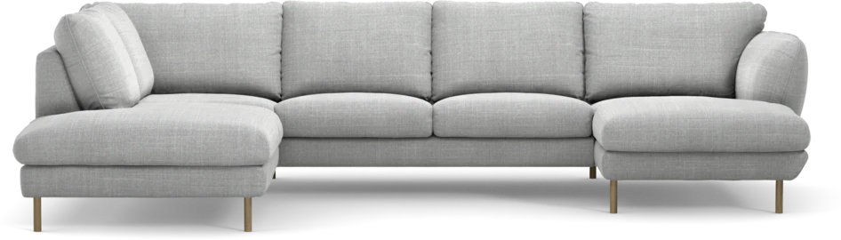 Madison Lux - 2-sits soffa med divan vänster och schäslong höger - Grå