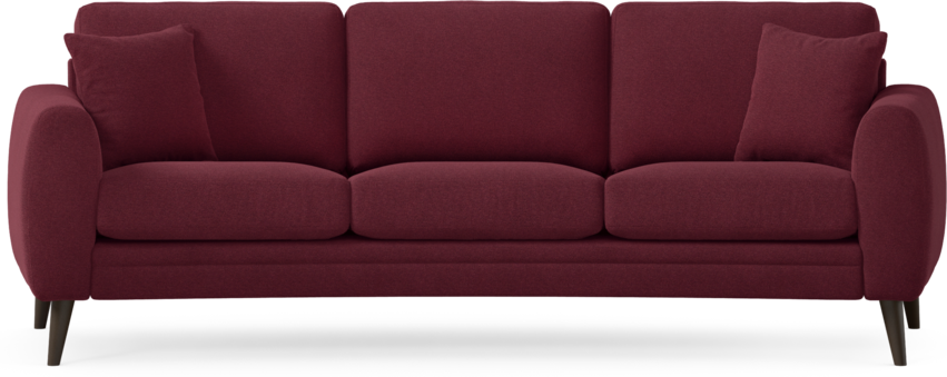 Eden - 3-sits soffa svängd - Röd