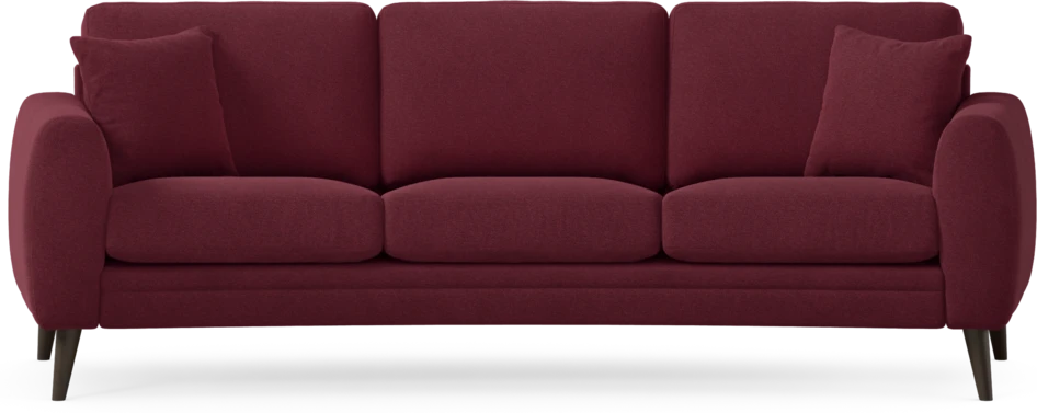 Eden - 3-sits soffa svängd - Röd