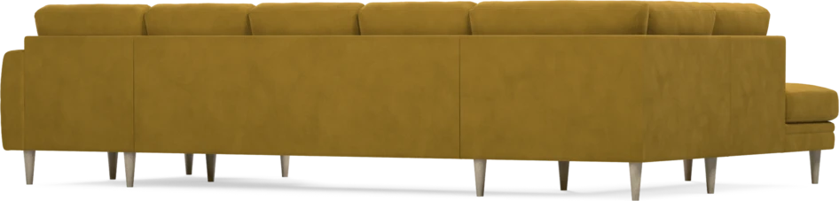 Eden - 3-sits soffa med divan vänster och schäslong höger - Gul