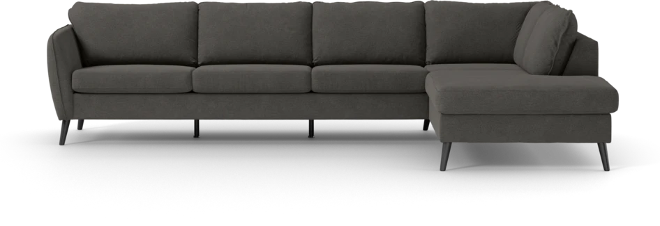 County - 3-sits soffa med divan höger - Brun