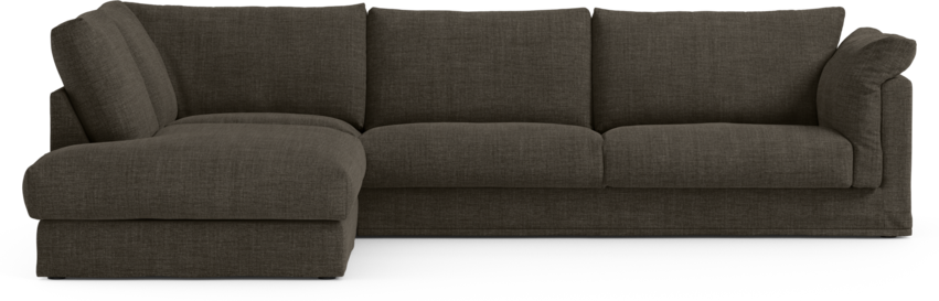 Cherrie Klädsel -  3-sits soffa med divan vänster - Brun