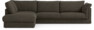 Cherrie Klädsel -  3-sits soffa med divan vänster - Brun