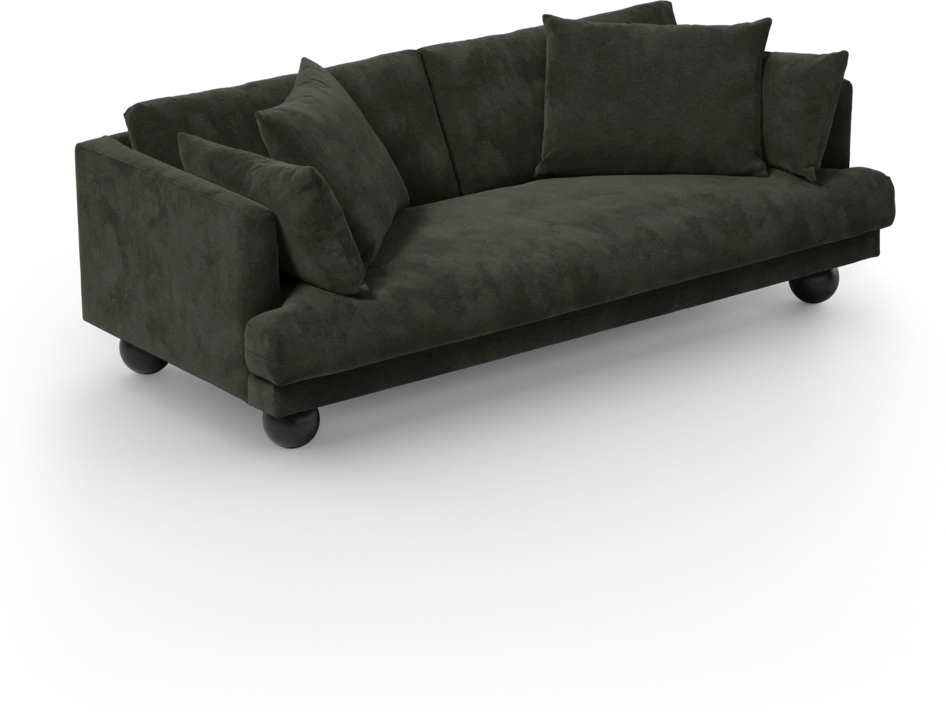 Harper - 3-sits soffa, hel dyna - Svart