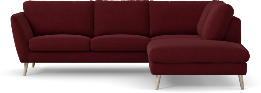 Madison Lux - 2-sits soffa med divan höger - Röd