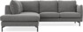 Madison - 2-sits soffa med divan vänster - Grå