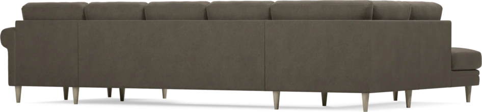 Eden - 3-sits soffa med divan vänster och schäslong höger - Brun