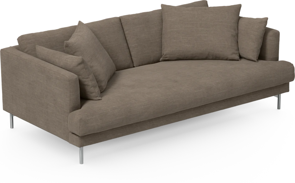 Harper - 3-sits soffa, hel dyna - Brun