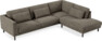 Willow - 3-sits soffa med divan höger, fast klädsel - Brun