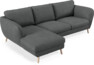 Madison Lux - 2-sits soffa med schäslong vänster - Grå
