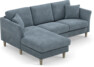 Eden - 2-sits soffa med schäslong - Blå