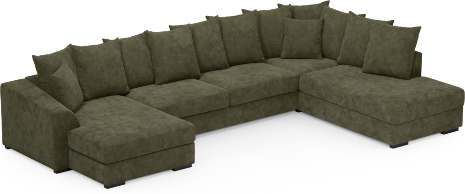 Town - 3-sits soffa med divan höger och schäslong vänster - Grön