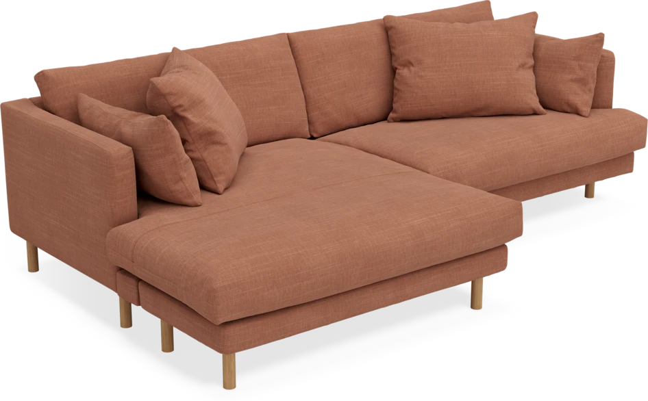 Harper - 4-sits med schäslong XL vänster - Orange