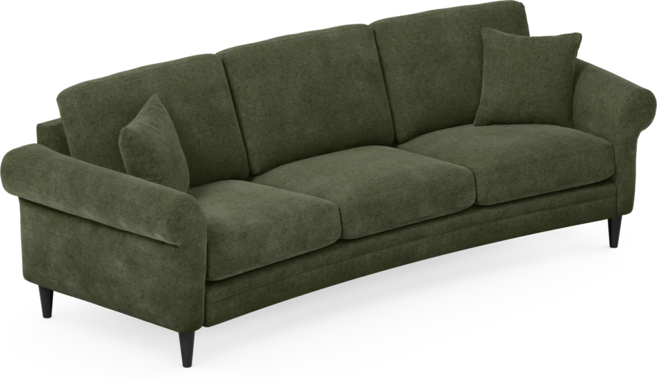 Eden - 3-sits soffa svängd - Grön