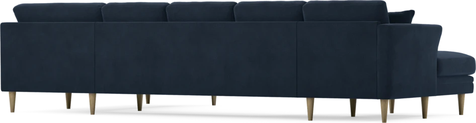 Eden - 3-sits soffa med schäslong vänster och divan höger - Blå