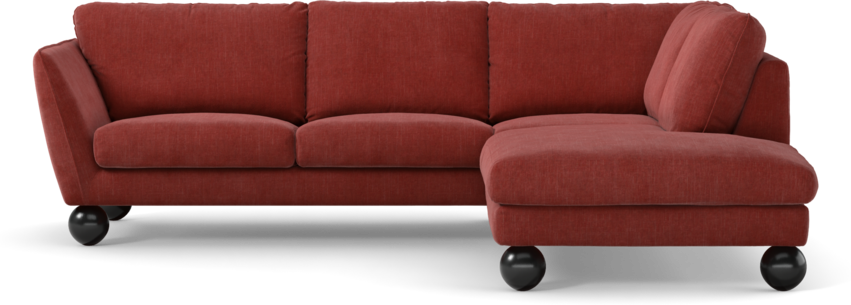 Madison - 2-sits soffa med divan höger - Rosa