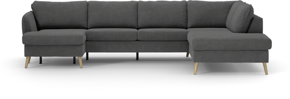 County - 3-sits soffa med schäslong vänster och divan höger - Grå