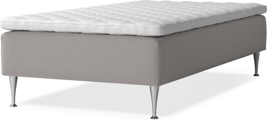 Delux Sense - Ramsäng, enkelsäng med bäddmadrass - Grå