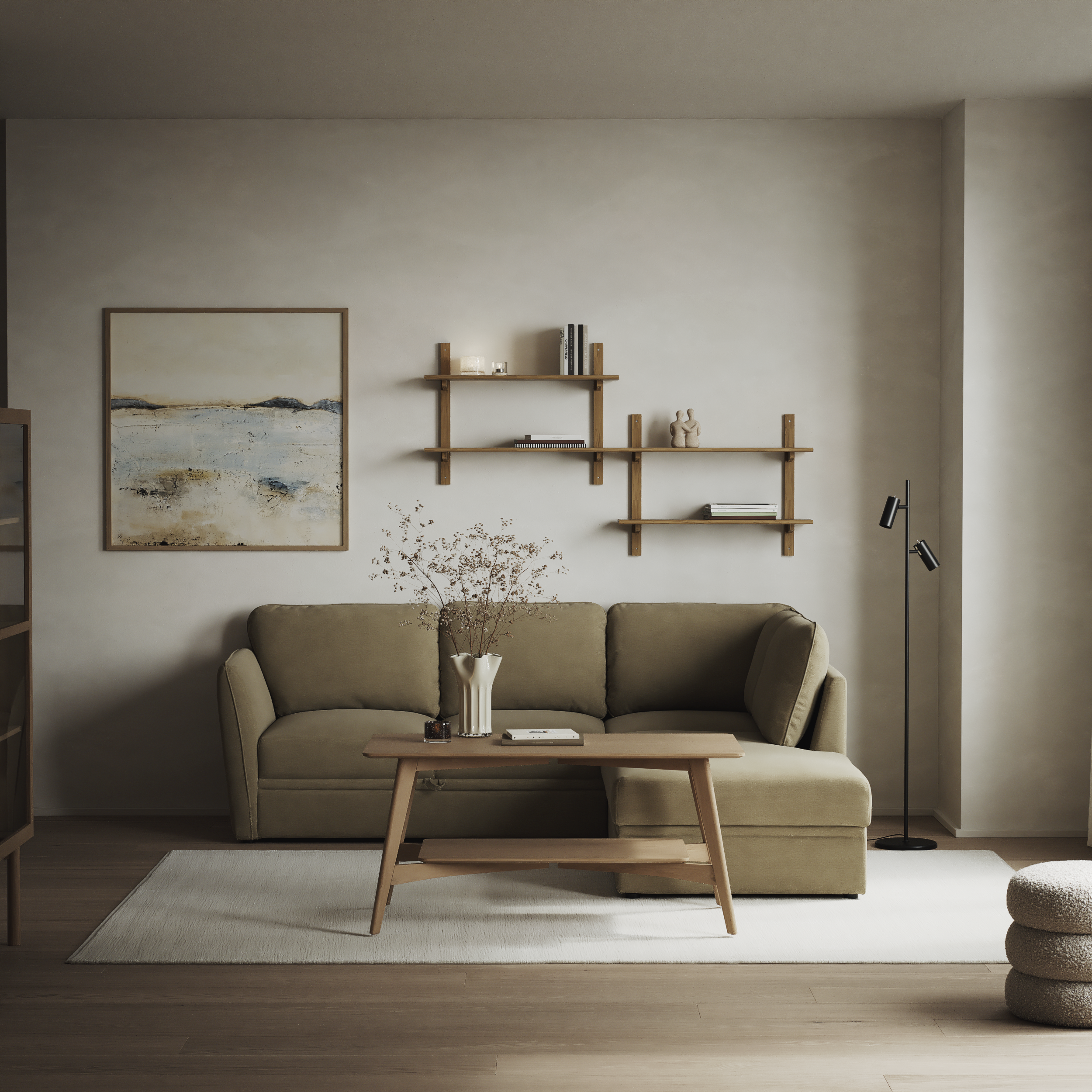 Öland - Bäddsoffa med divan höger - inspiration