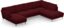 Madison Lux - 2-sits soffa med schäslong vänster och divan höger - Röd