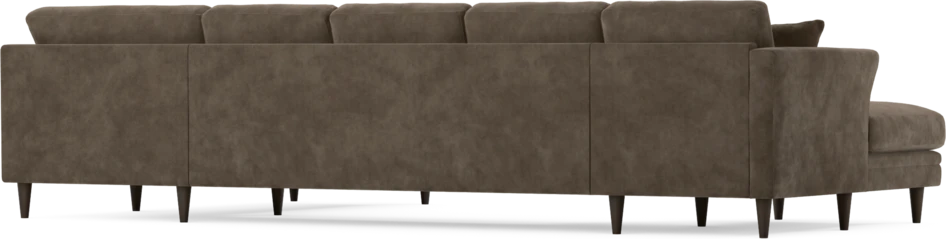Eden - 3-sits soffa med schäslong vänster och divan höger - Brun
