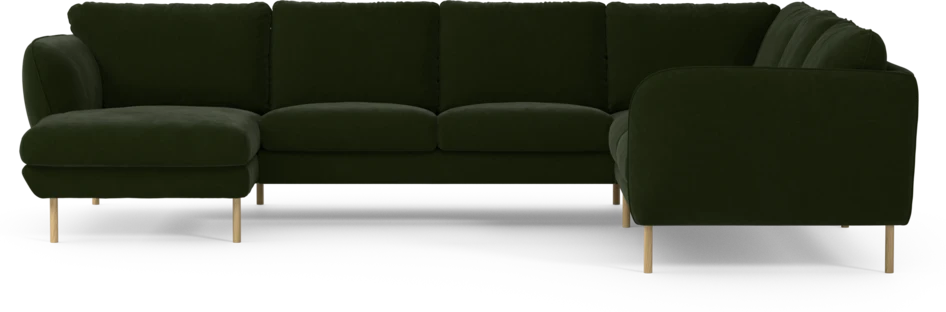 Madison Lux - Hörnsoffa med schäslong vänster - Grön