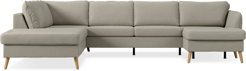 County - 3-sits soffa med divan vänster och schäslong höger - Grå