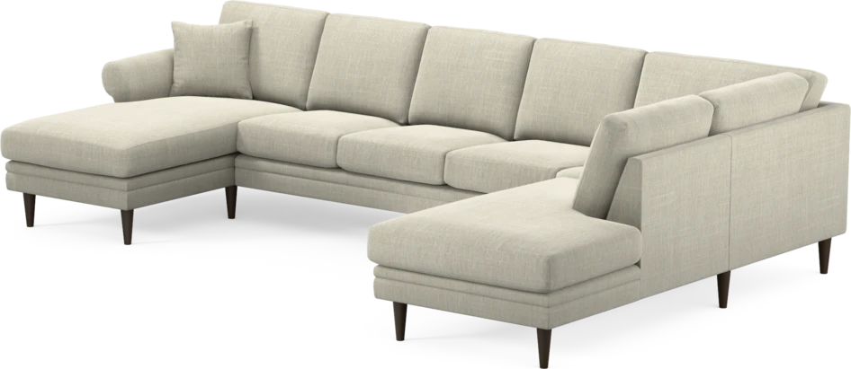 Eden - 3-sits soffa med schäslong vänster och divan höger - Beige