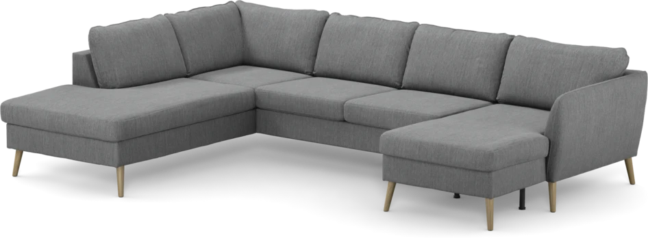 County - 3-sits soffa med divan vänster och schäslong höger - Grå