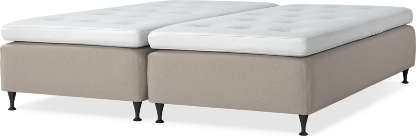 Delux Sense - Ramsäng, dubbelsäng med bäddmadrass - Beige