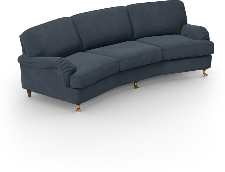 Oxford - 3-sits soffa svängd - Blå