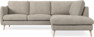Madison Lux - 2-sits soffa med divan höger - Vit