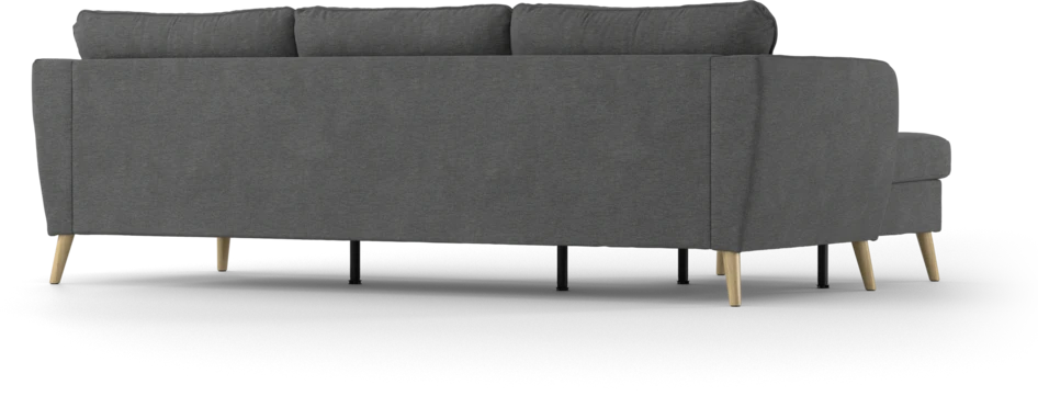 County - 3-sits soffa med flyttbar schäslong - Grå