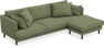 Harper - 4-sits med schäslong höger  - Grön