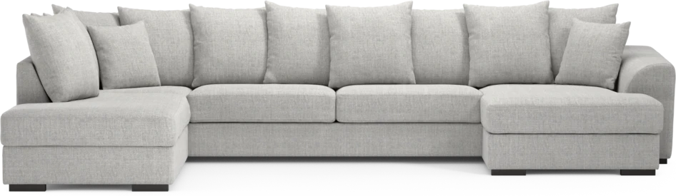 Town - 3-sits soffa med divan vänster och schäslong höger - Grå