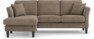 Eden - 2-sits soffa med schäslong - Brun
