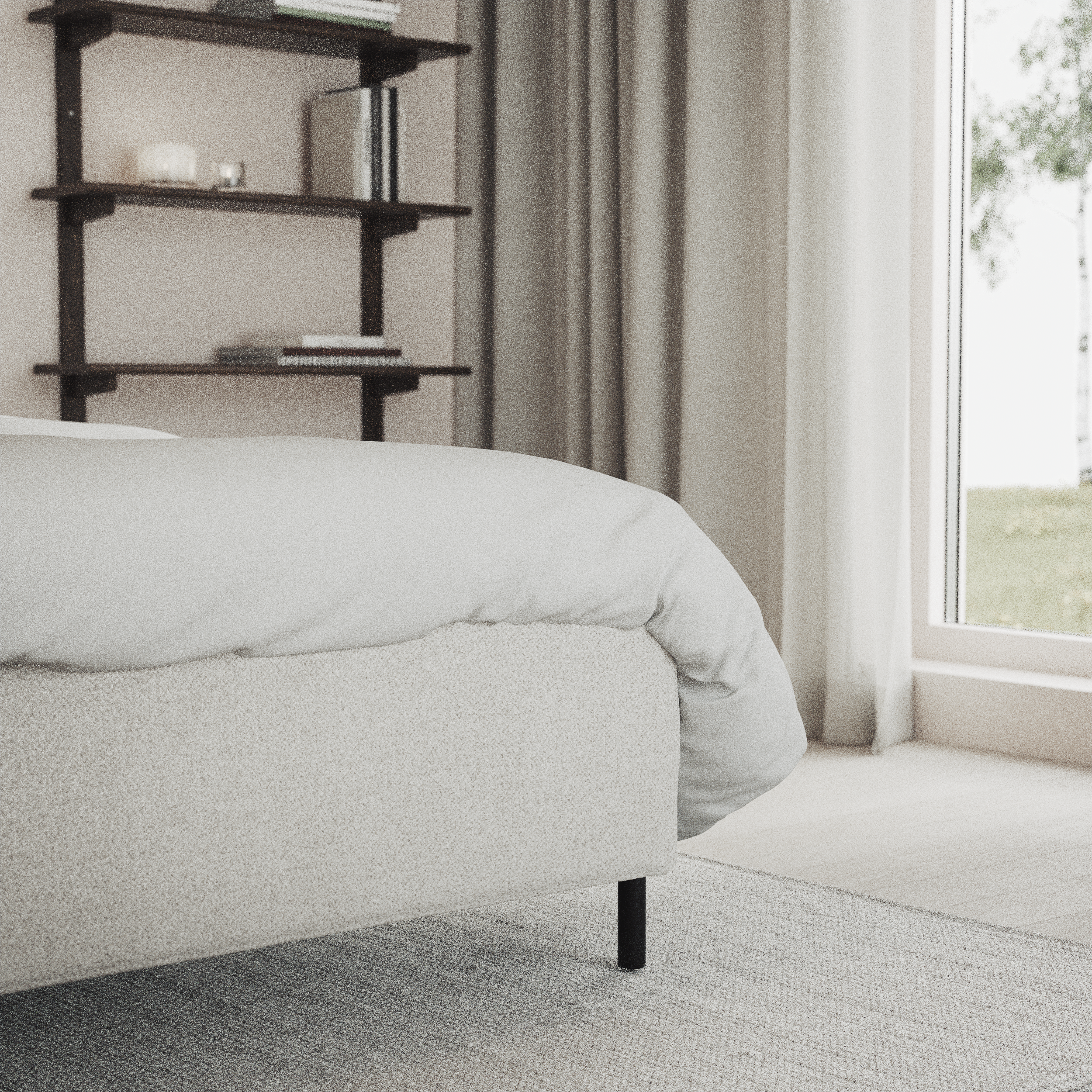 Delux Exclusive - Kontinentalsäng, enkelsäng 120 cm med bäddmadrass och sängben - inspiration