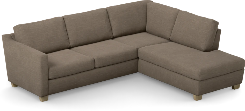 Friday - 2,5-sits soffa med divan höger - Brun