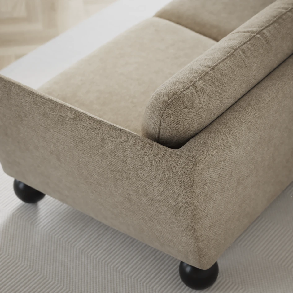 Madison Lux - Hörnsoffa med schäslong höger - Beige