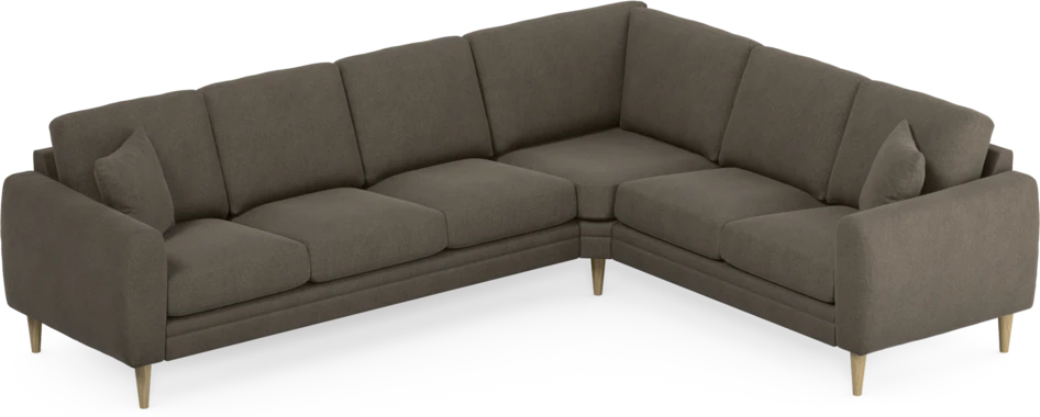 Eden - Hörnsoffa, 3+2-sits - Brun