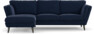 Madison Lux - 2-sits soffa med schäslong vänster - Blå