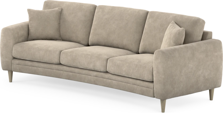 Eden - 3-sits soffa svängd - Beige