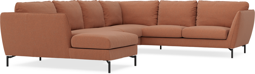 Madison - Hörnsoffa med schäslong vänster - Orange