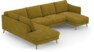 Madison Lux - 2-sits soffa med divan vänster och schäslong höger - Gul
